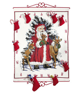 Broderikit Kalender Tomte med rådjur