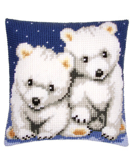 Broderikit Kudde Isbjörnsungar