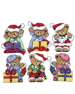 Plastic canvas Julbjörnar 6-pack