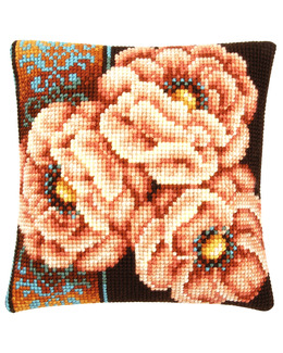 Broderikit Kudde Rosa trillingvallmo