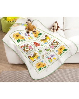 Broderikit Babytäcke Bondgården