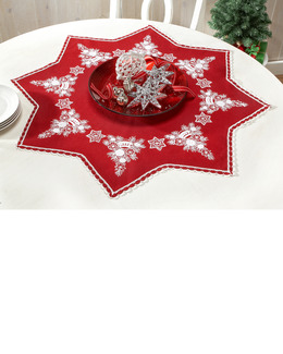 Broderikit Julstjärna Granar