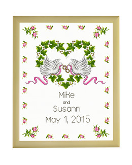 Broderikit Tavla Vigsel