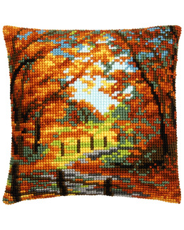 Broderikit Kudde Höstens färger