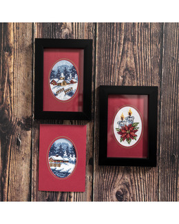 Broderikit Tavlor/kort Jul 3-pack