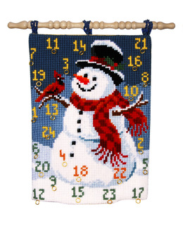 Broderikit Kalender Snögubben