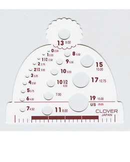 Målebrikke 2-15 mm Strikking, pynt, garn og strikkeoppskrifter