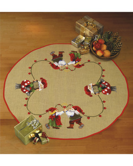 Julgransmatta Dansande tomtar