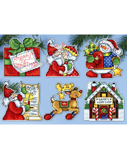 Plastic canvas Julmotiv 6-pack