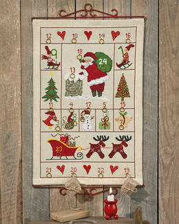 Broderikit Kalender Julmotiv