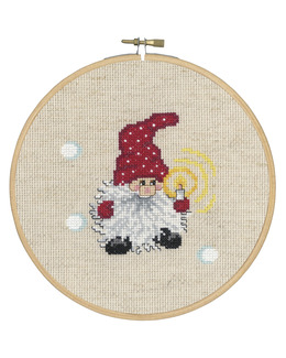 Broderikit Tavla Tomtenisse med ljus