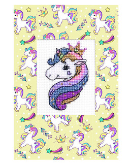 Broderikit Kort Enhörning