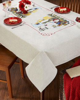 Broderikit Middagsduk Vinterstugan
