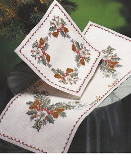 Broderikit Duk Vinter i krans