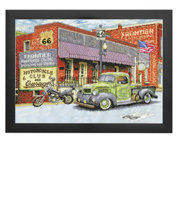 Broderikit Tavla Järnhandeln på Route 66