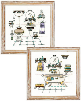 Broderikit Tavla Badrum 2-pack