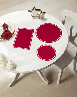 Dukset Doilies röd 3-pack