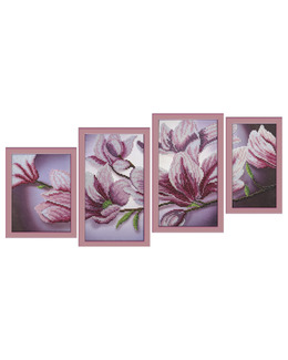 Pärlbroderi Magnolia 4 delar