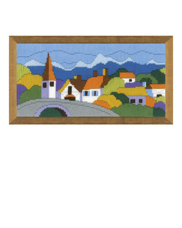 Broderikit Långstygn By bland bergen