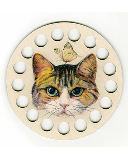 Garnribba rund Katt