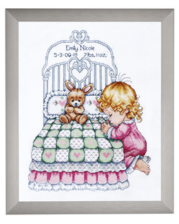 Broderikit Tavla Kvällsbön flicka