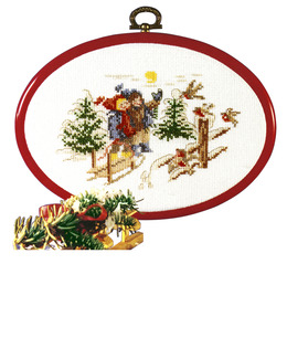 Broderikit Flexitavla På tur i snön