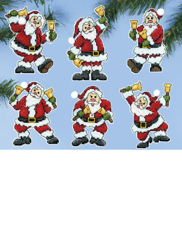 Plastic canvas Jultomtar 6-pack