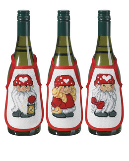 Flaskförkläden Tomtetroll 3-pack