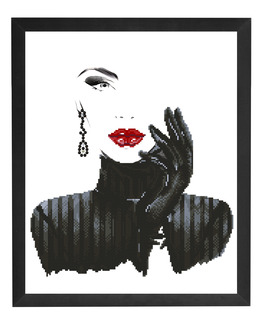 Diamond Dotz Lady in black