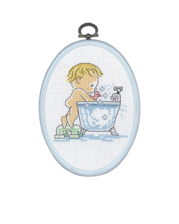 Broderikit Flexitavla Lek i badet