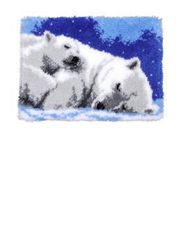 Ryematte Isbjørner Strikking, pynt, garn og strikkeoppskrifter