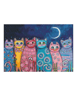 Diamond painting Katter på rad