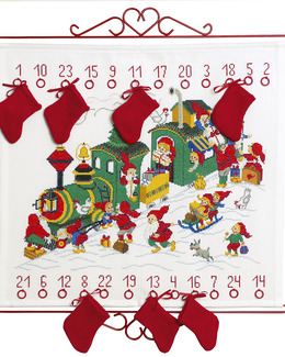 Broderikit Kalender Julklappståget