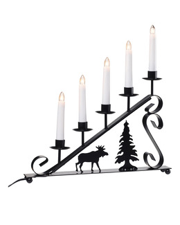 Adventsljusstake av metall Älg