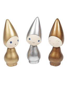 Peggy Guld/Silver/Koppar 3-pack Höjd 6 cm