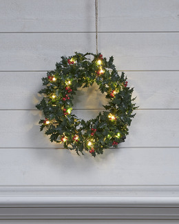 Star Trading Krans Holly LED