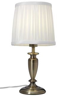 Bordslampa Ines plisserad linneskärm