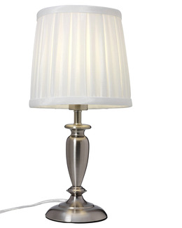 Bordslampa Ines plisserad linneskärm