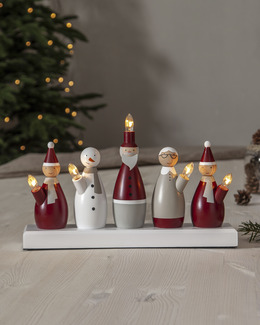 Adventsljusstake Tomtefamilj