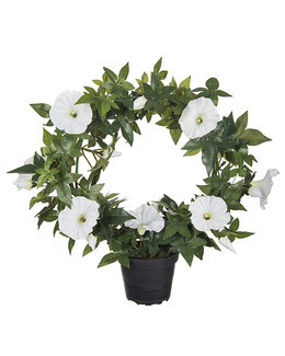 Konstväxt på båge klockformade blommor
