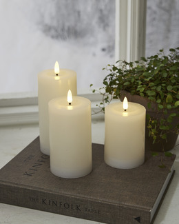 Blockljus LED Flamme Flow Med Timer