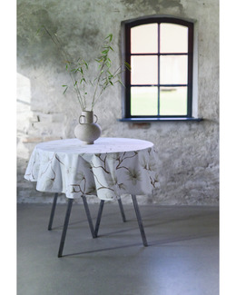 Bordsduk rund med tryckt motiv Magnolia ø 145cm