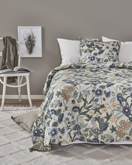 Påslakanset med tryckt blommotiv Blombacken 2-delar