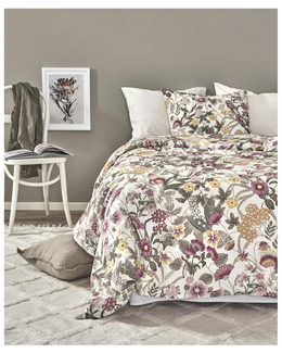 Påslakanset med tryckt blommotiv Blombacken 2-delar