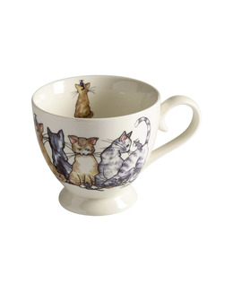Tekopp med handritat motiv Katt 1-pack