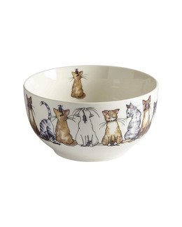 Skål med handritat motiv Katt 1-pack