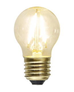Ljuskälla LED lampa E27 G45 transparent Soft Glow varmvit
