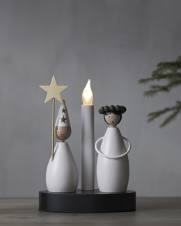 Adventsljusstake Christmas Joy Lucia och Stjärngosse