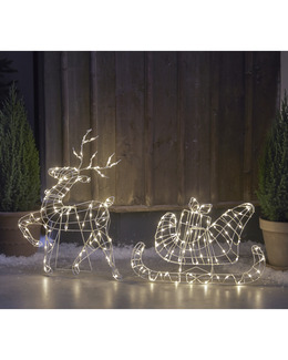 Juldekoration siluett Atja ren och släde
