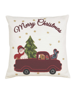 Kuddfodral Car med applikation och brodyr 1-pack